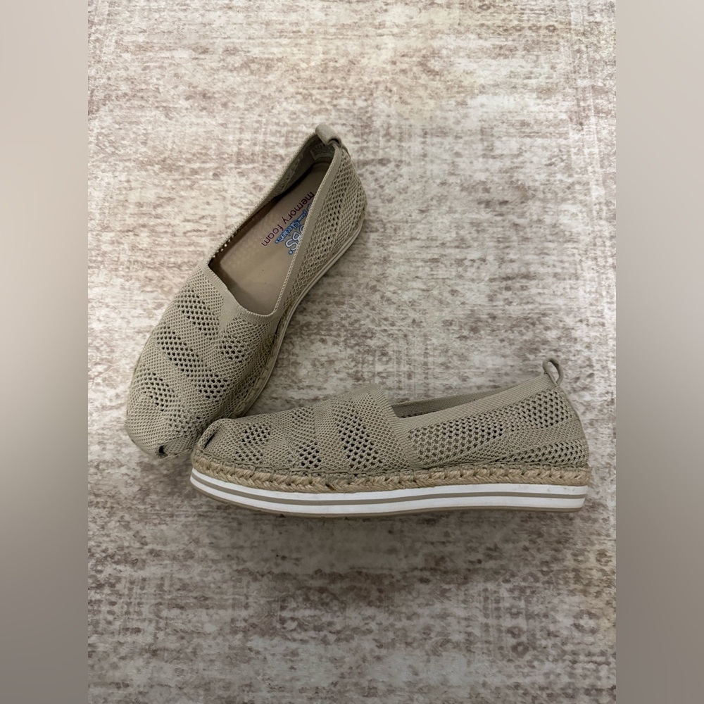 BOBS from Skechers Women's Tan Knit Espadrille Slip-On